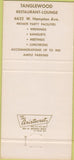 Matchbook Cover - Tanglewood Restaurant Milwaukee WI 30 Strike