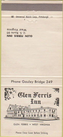 Matchbook Cover - Glen Ferris Inn WV 30 Strike