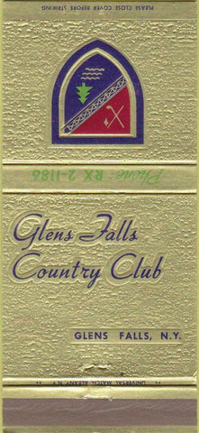Matchbook Cover - Glens Falls Country Club Glens Falls NY 30 Strike