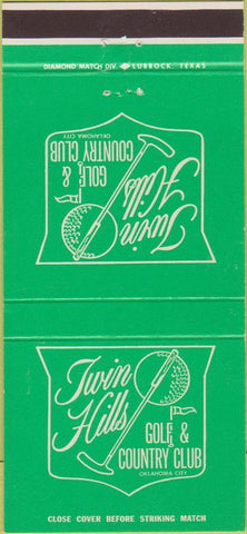 Matchbook Cover - Twin Hills Golf Country Club Oklahoma City OK 30 Strike