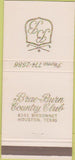 Matchbook Cover - Brae Burn Country Club Houston TX 30 Strike