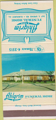 Matchbook Cover - Ahlgrim Funeral Home Elmhurst IL 30 Strike