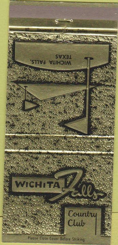 Matchbook Cover - Wichita Falls Country Club TX 30 Strike