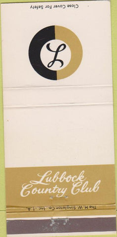 Matchbook Cover - Lubbock Country Club 30 Strike