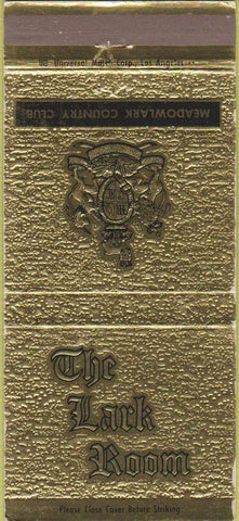 Matchbook Cover - Meadowlark Country Club Huntington Beach CA 30 Strike