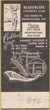 Matchbook Cover - Meadowlark Country Club Huntington Beach CA 30 Strike