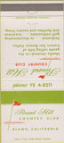Matchbook Cover - Round Hill Country Club Alamo CA 30 Strike