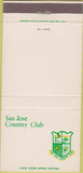 Matchbook Cover - San Jose Country Club CA 30 Strike