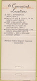 Matchbook Cover - Mountain Trust Bank Roanoke VA 30 Strike
