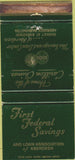 Matchbook Cover - First Federal Savings Aberdeen WA WORN 30 Strike