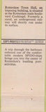 Matchbook Cover - Ville De Demain Rotterdam Town Hall Rotterdam Holland