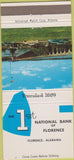 Matchbook Cover - 1st National Bank Florence AL 30 Strike