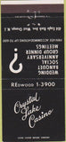 Matchbook Cover - Crystal Lake Casino West Orange NJ 30 Strike