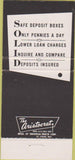 Matchbook Cover - San Diego Trust Savings CA 30 Strike