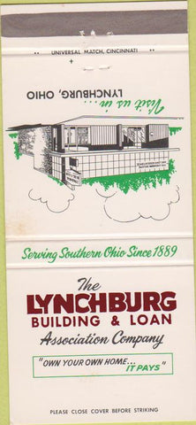 Matchbook Cover - Lynchburg Building Loan OH WEAR 30 Strike
