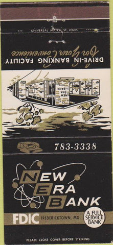 Matchbook Cover - New Era Bank Fredericktown MO 30 Strike