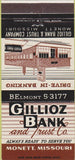 Matchbook Cover - Gillioz Bank Monett MO 30 Strike