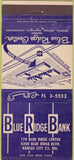 Matchbook Cover - Blue Ridge Bank Kansas City MO 30 Strike