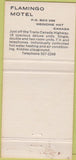 Matchbook Cover - Flamingo Motel Medicine Hat Canada 30 Strike