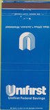 Matchbook Cover - Unifirst Federal Savings Jackson MS 30 Strike