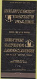 Matchbook Cover - Denton Savings Assoc Denton TX 30 Strike