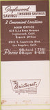 Matchbook Cover - Inglewood Savings Loan CA 30 Strike