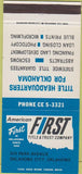 Matchbook Cover - American First Title Trust Oklahoma City OK 30 Strike