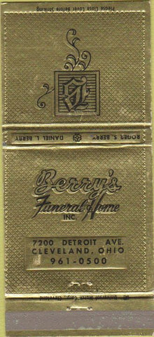 Matchbook Cover - Berry's Funeral Home Cleveland OH 30 Strike