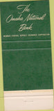 Matchbook Cover - Omaha National Bank NE WEAR 30 Strike