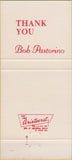 Matchbook Cover - Pastorino's Walnut Creek CA red 30 Strike