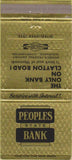 Matchbook Cover - Peoples State Bank St Louis MO 30 Strike