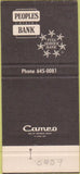 Matchbook Cover - Peoples State Bank St Louis MO 30 Strike