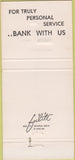 Matchbook Cover - State Bank of Fraser MI 30 Strike