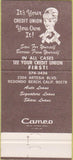 Matchbook Cover - Centinela South Bay Credit Union Redondo Beach CA 30 Strike