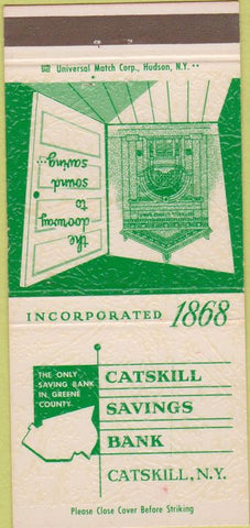 Matchbook Cover - Catskill Savings Bank Catskill NY 30 Strike