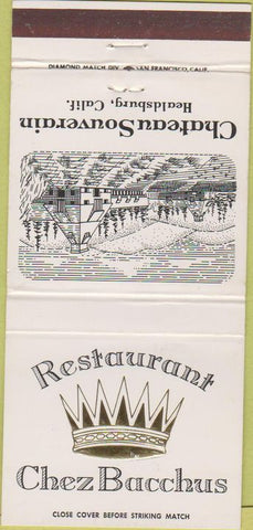 Matchbook Cover - Chateau Souverain Healdsburg CA 30 Strike