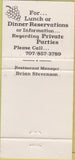 Matchbook Cover - Chateau Souverain Healdsburg CA 30 Strike