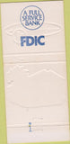 Matchbook Cover - 1st National Bank Three Rivers MI 30 Strike