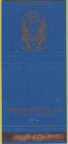 Matchbook Cover - Piedmont Driving Club Atlanta GA 30 Strike