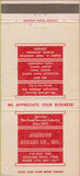 Matchbook Cover - Johnson Grease Co Houston TX Galveston Waco 30 Strike