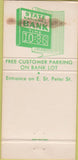 Matchbook Cover - State National Bank New Iberia LA 30 Strike