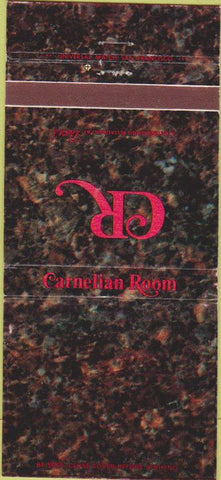 Matchbook Cover - Carnelian Room San Francisco CA 30 Strike