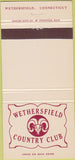 Matchbook Cover - Wethersfield Country Club CT 30 Strike