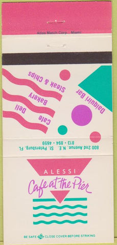 Matchbook Cover - Alessi Cafe at the Pier St Petersburg FL 30 Strike