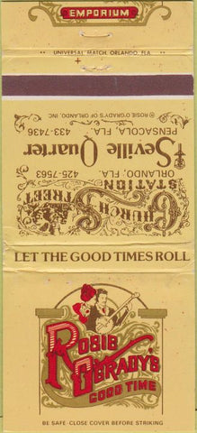 Matchbook Cover - Church Street Station Pensacola FL 30 Strike