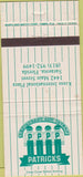Matchbook Cover - Patricks Restaurant Sarasota FL WEAR 30 Strike