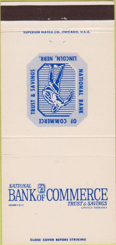 Matchbook Cover - National Bank of Commerce Lincoln NE 30 Strike
