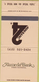 Matchbook Cover - Alameda Bank CA 30 Strike