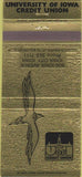 Matchbook Cover - University of Iowa Credit Union Iowa City IA 30 Strike