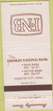 Matchbook Cover - Farmers National Bank Webster City IA 30 Strike